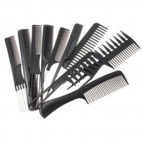 Sisir Rambut Salon Hair Comb 10 Set - YS-254 - Black - 5