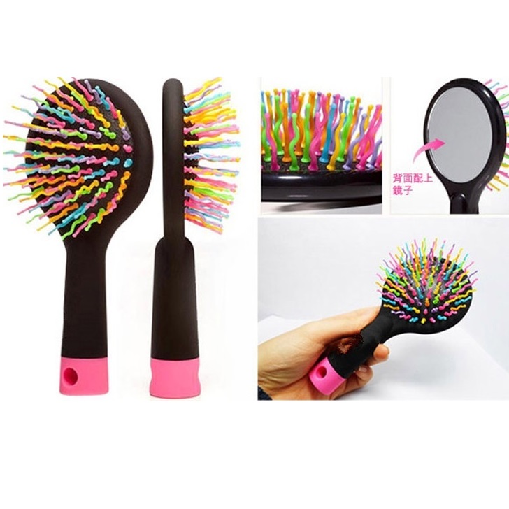 Rainbow Airbag Massage Comb Sisir Pijat - Black Rainbow Airbag Massage Comb Sisir Pijat - Black