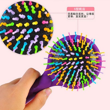 Rainbow Airbag Massage Comb Sisir Pijat - Multi-Color 