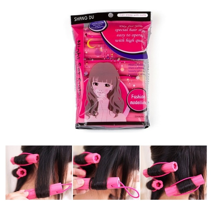 Roll Keriting Rambut 6 PCS Pink JakartaNotebook com Roll Keriting Rambut 6 PCS Pink JakartaNotebook com