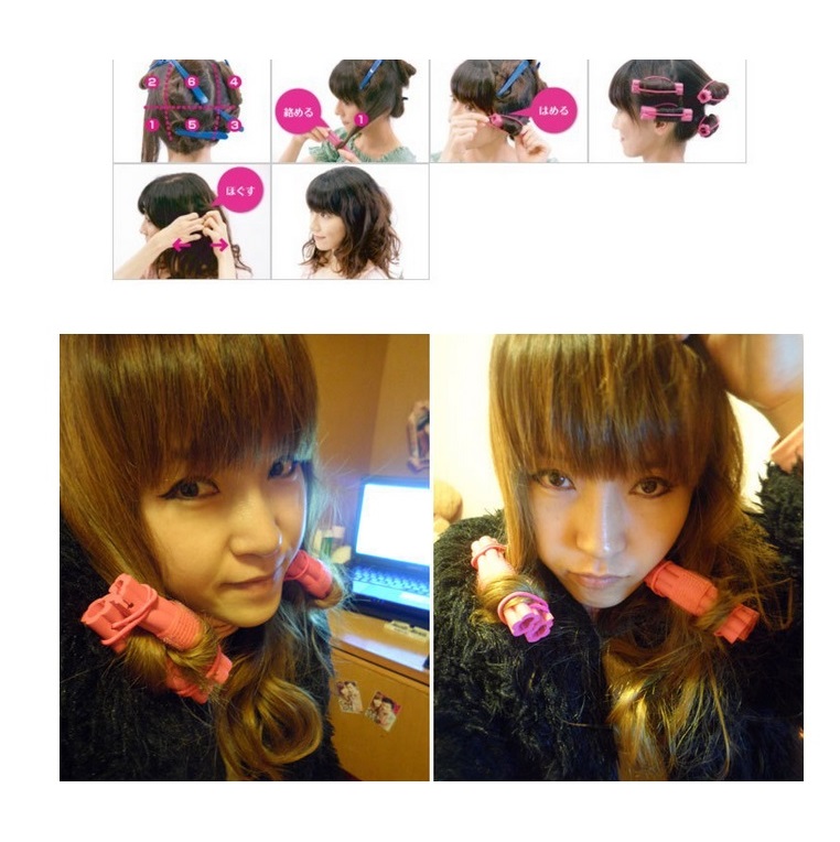 Roll Keriting Rambut 6 PCS Pink JakartaNotebook com Roll Keriting Rambut 6 PCS Pink JakartaNotebook com
