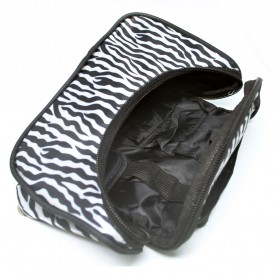 Ms Fashion Makeup Admission Bag Square Zipper / Kotak Kosmetik - White/Black - 3