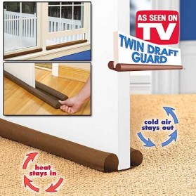 Twin Draft Guard Dust Heat Stopper Door Shield / Penahan Udara Pintu - Brown