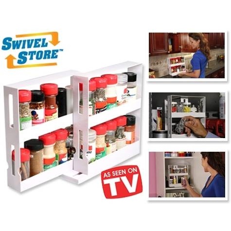 swivel store box food rack rak bumbu white swivel store box food rack rak bumbu white