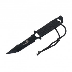 KNIFEZER Haller Pisau Tactical Wild Outdoor Self Defense Knife Survival Tool - D578M - Black