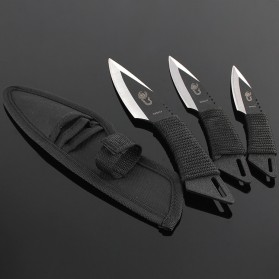KNIFEZER The Scorpion Pisau Self Defense Throwing Knife Fixed Blade Survival Tool - H225577 - Black