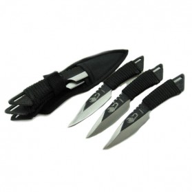 KNIFEZER The Scorpion Pisau Self Defense Throwing Knife Fixed Blade Survival Tool - H225577 - Black - 5
