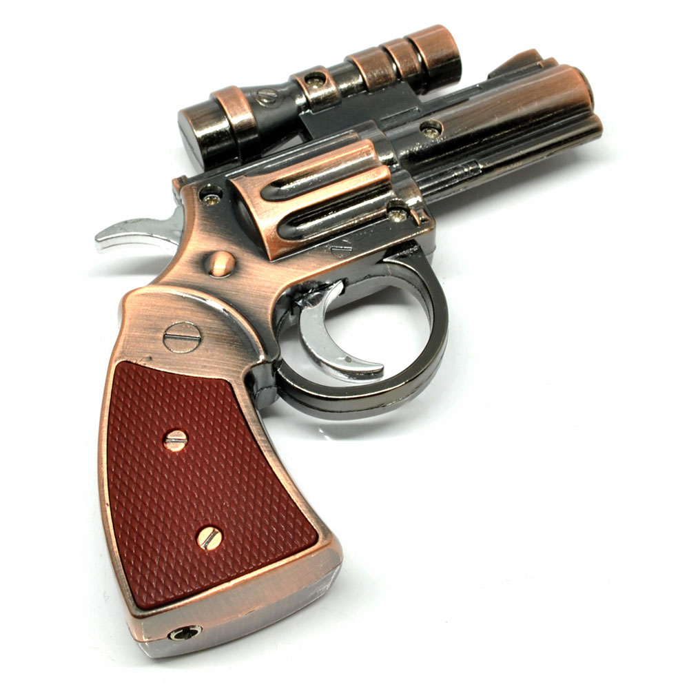 Pemantik Api Model Pistol  dengan Laser Bronze 