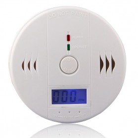 LESHP Detektor CO Carbon Monoxide Smoke Alarm Detector - EN50291 - White