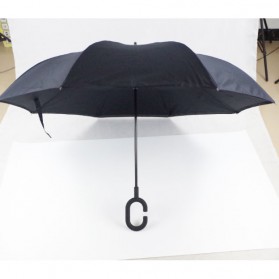 Payung Terbalik Gagang C - Black - 10