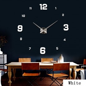 Taffware Jam Dinding Besar DIY Giant Wall Clock Quartz Creative Design 80-130cm - DIY-102 - Black - 2