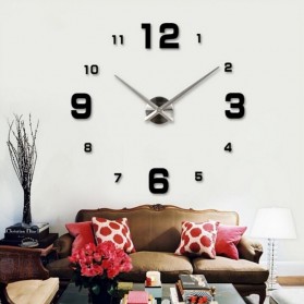 Taffware Jam Dinding Besar DIY Giant Wall Clock Quartz Creative Design 80-130cm - DIY-102 - Black - 3
