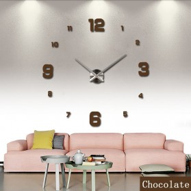 Taffware Jam Dinding Besar DIY Giant Wall Clock Quartz Creative Design 80-130cm - DIY-102 - Black - 5
