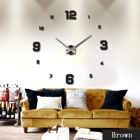 Taffware Jam Dinding Besar DIY Giant Wall Clock Quartz Creative Design 80-130cm - DIY-102 - Black - 7