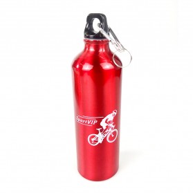 TaffSPORT Botol Minum Olahraga Aluminium 750ml Dengan Karabiner - H2GO - Red
