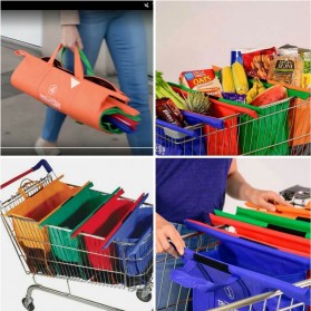 Supermarket Trolley Organizer Shopping Bag 4 Pcs / Keranjang Belanja - Multi-Color - 6