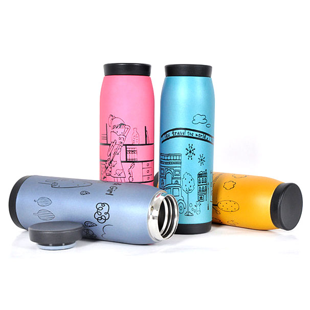  Botol  Minum Termos Motif Lukisan  Anak 220ml Thermos 