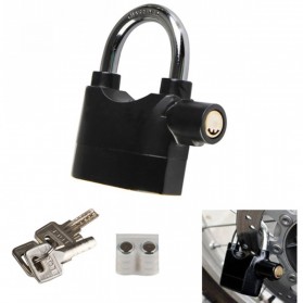 EYCI Gembok Alarm Motor Suara Anti Maling / Lock Siren - APR14 - Black - 1