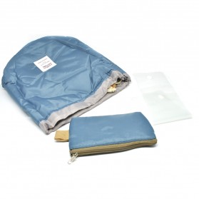 Tas Perlengkapan Kosmetik Travel Desain Barrel - Blue - 2