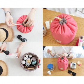 Tas Perlengkapan Kosmetik Travel Desain Barrel - Blue - 7