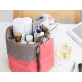 Tas Perlengkapan Kosmetik Travel Desain Barrel - Blue - 9