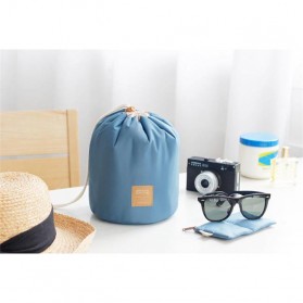Tas Perlengkapan Kosmetik Travel Desain Barrel - Blue - 12