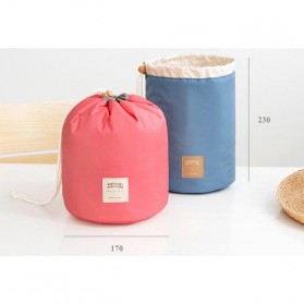 Tas Perlengkapan Kosmetik Travel Desain Barrel - Blue - 13