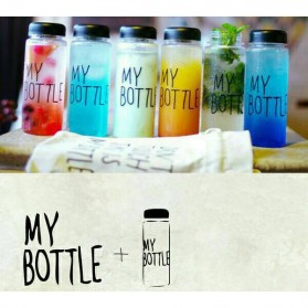 Botol Minum Plastik Bening Juice Lemon My Bottle 500ml - Black - 9