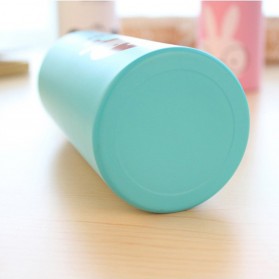 Botol Minum Kartun 500ml dengan Karabiner - Light Blue - 9