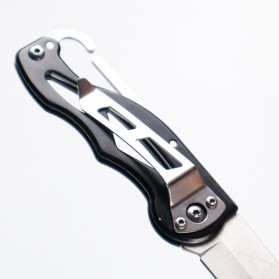 KNIFEZER Pisau Saku Lipat Portable Camping Knife Survival Tool 440C 58HRC - CS-ZDD01 - Black - 3