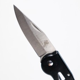 KNIFEZER Pisau Saku Lipat Portable Camping Knife Survival Tool 440C 58HRC - CS-ZDD01 - Black - 5