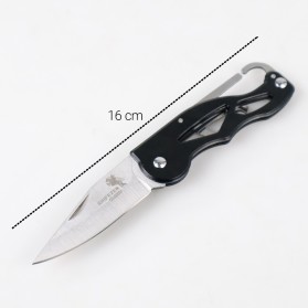 KNIFEZER Pisau Saku Lipat Portable Camping Knife Survival Tool 440C 58HRC - CS-ZDD01 - Black - 6