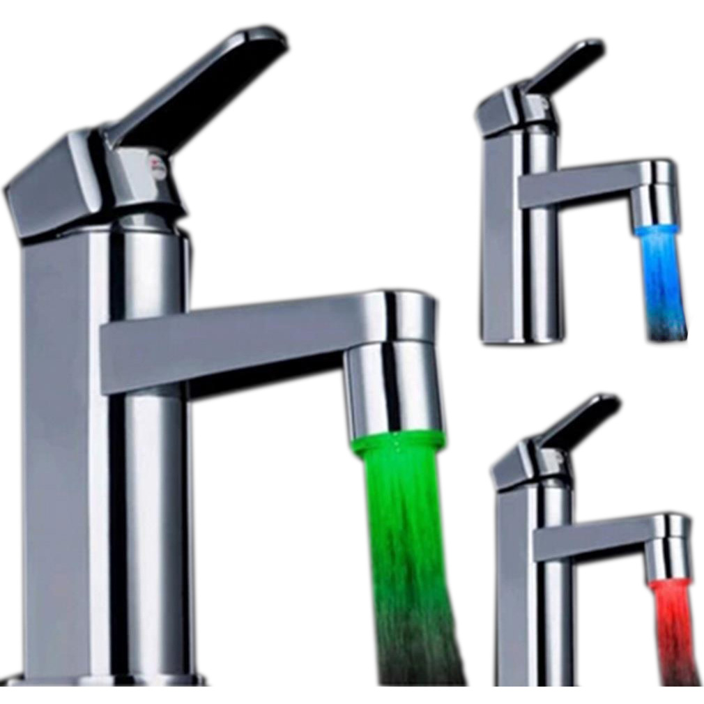 LED Keran Air 3 Colors Water Faucet Changing Temperature Sensor