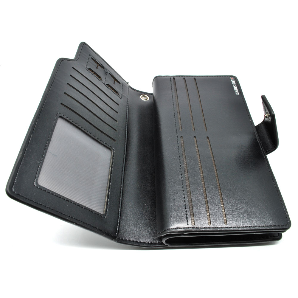 Heng Sheng Dompet Kulit Model Panjang Black 