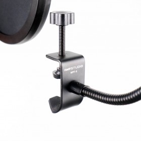 TaffSTUDIO Pop Shield Filter Mikrofon Dual Layer BOP - MPF-6 - Black - 8