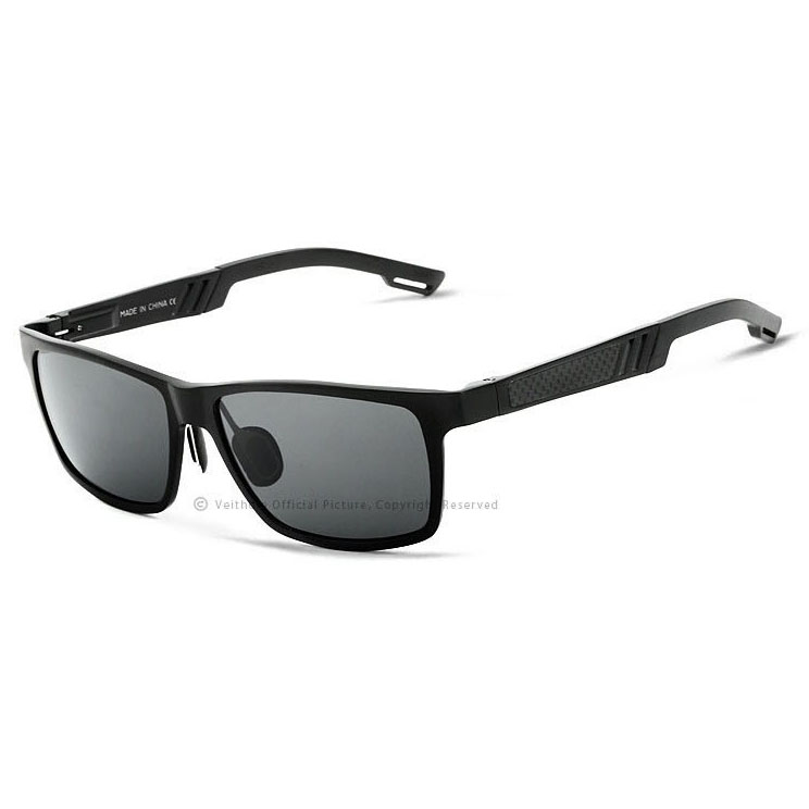  Veithdia  Kacamata  UV Polarized Black Gray 