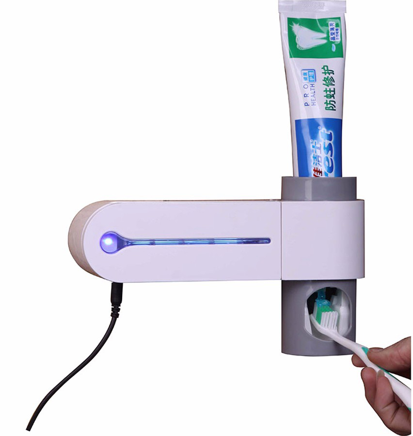 Tempat Sikat Gigi & Dispenser Odol Antibacteria UV Light 