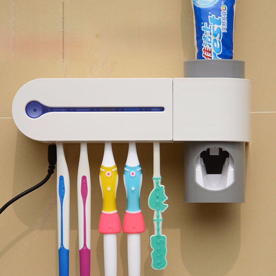  Tempat  Sikat  Gigi  Dispenser Odol Antibacteria UV Light 