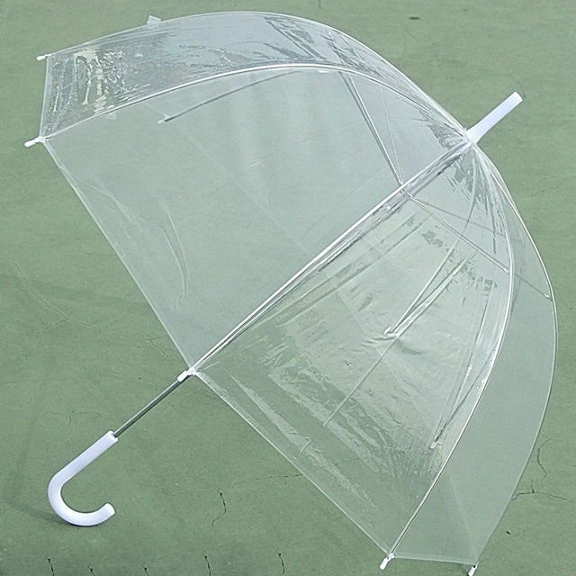 Payung Transparan PVC 8 Bone 60cm Transparent JakartaNotebook.com Payung Transparan PVC 8 Bone 60cm Transparent JakartaNotebook.com