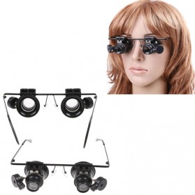Gorelax Kacamata Pembesar Reparasi Jam atau Perhiasan 20x Magnifier - 9892A - Black