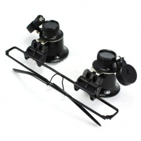 Gorelax Kacamata Pembesar Reparasi Jam atau Perhiasan 20x Magnifier - 9892A - Black - 6