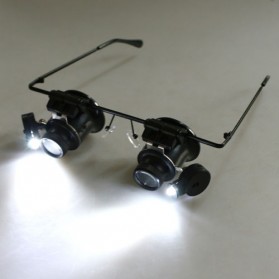 Gorelax Kacamata Pembesar Reparasi Jam atau Perhiasan 20x Magnifier - 9892A - Black - 7