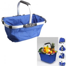Keranjang Belanja Lipat Portable Shopping Bag - Blue - 6
