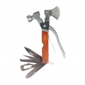 KNIFEZER Multifunctional EDC Axe Hammer Survival Tools - CF-55564 - Silver - 1