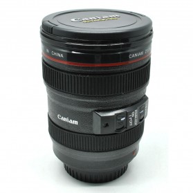 CANIAM Gelas Minum Bentuk Lensa Kamera EF 24-105mm 400ml - Black