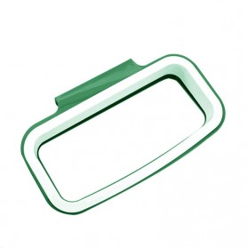 Rak Hanger Kantong Plastik Tempat Sampah - White/Green - 2