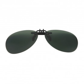 Lensa Klip Kacamata Clip-on Sunglasses - Y16211 - Black/Black - 2