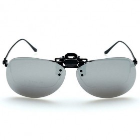 Lensa Klip Kacamata Clip-on Sunglasses - Y16211 - Black/Black - 6