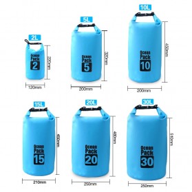 Outdoor Waterproof Bucket Dry Bag 10 Liter - OB101 - Black - 6