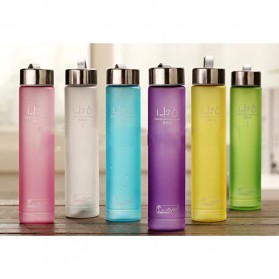 Botol Minum Plastik Tabung Transparan Frosted 280 ml - SM-8254 - Blue - 7